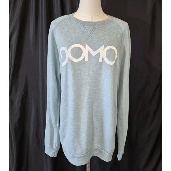 Marine Layer Women's Light Blue DOMO Pullover Sweatshirt Medium - Picture 1 of 6